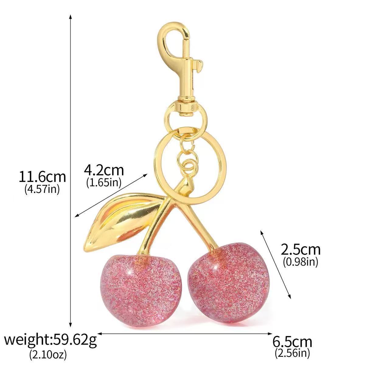 Alloy Three-dimensional Car Key Ring Cherry Women's Bag Pendant