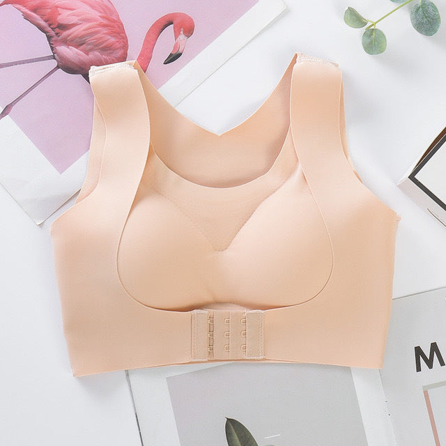 Posture Corrector Bra For Women 2-in-1 Breast Lifter & Back Support Front Closure Sports Shaper