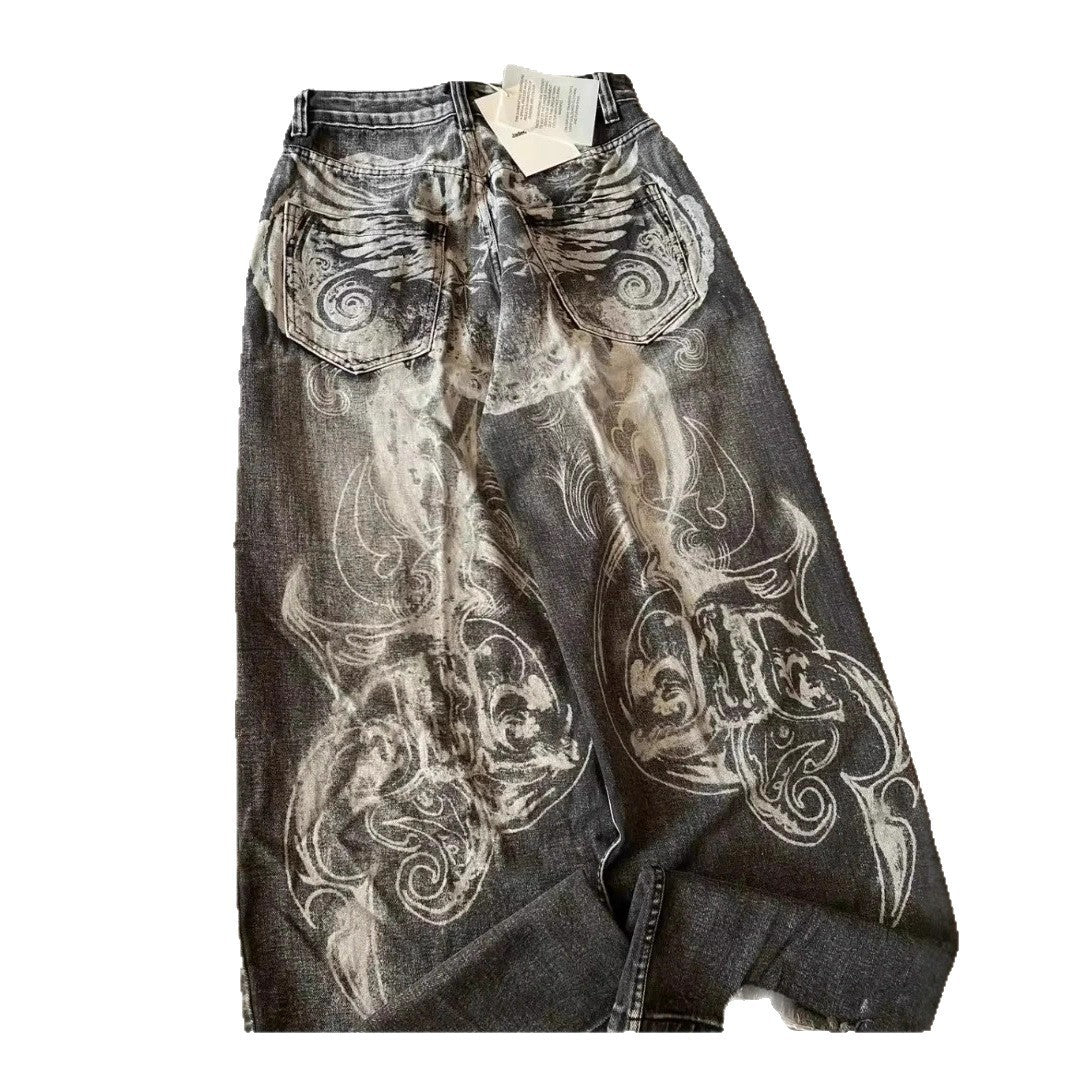 Women's Retro Loose European And American New Washed Denim Jeans