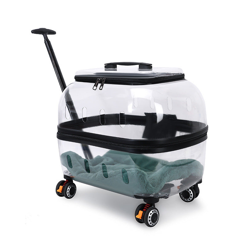 Cat Bag Pet Trolley Bag Go Out Dog Transparent