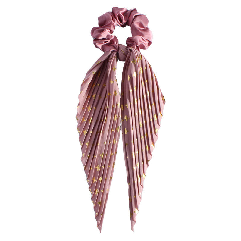 Trendy Floral Retro Elastic Hair Rope for a Chic Updo Hairstyle