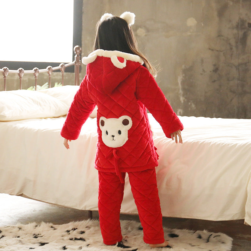 The Velvet Pajama: Children’s Coral Fleece Women’s Set