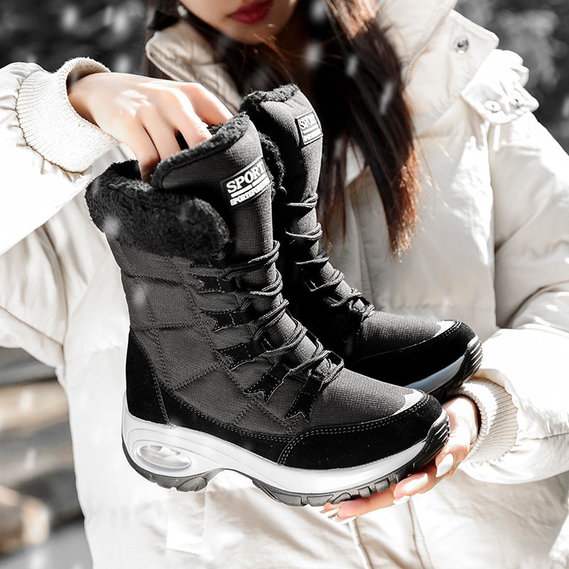 High-top plus velvet non-slip wear-resistant snow boots
