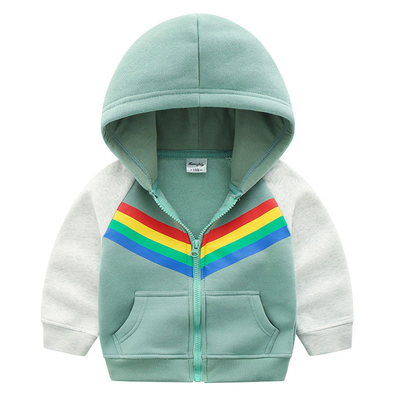 Prismatic Rainbow Zipper Performance Hoodie
