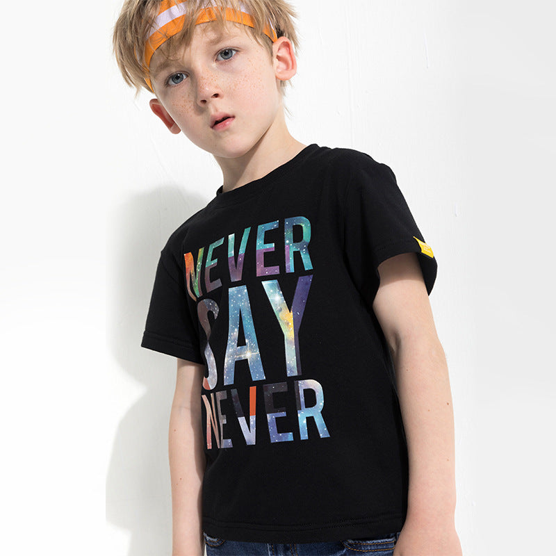 The Lettered Graphic: Children’s Letter-Print Performance T-Shirt