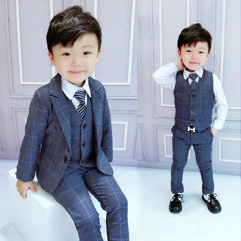 The Executive Trio: Boys’ Signature Three-Piece Formal Suit