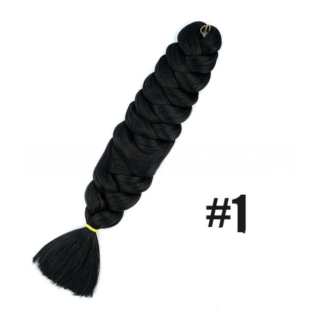 Get Long Lasting Black and Golden Big Braid Hair Extensions