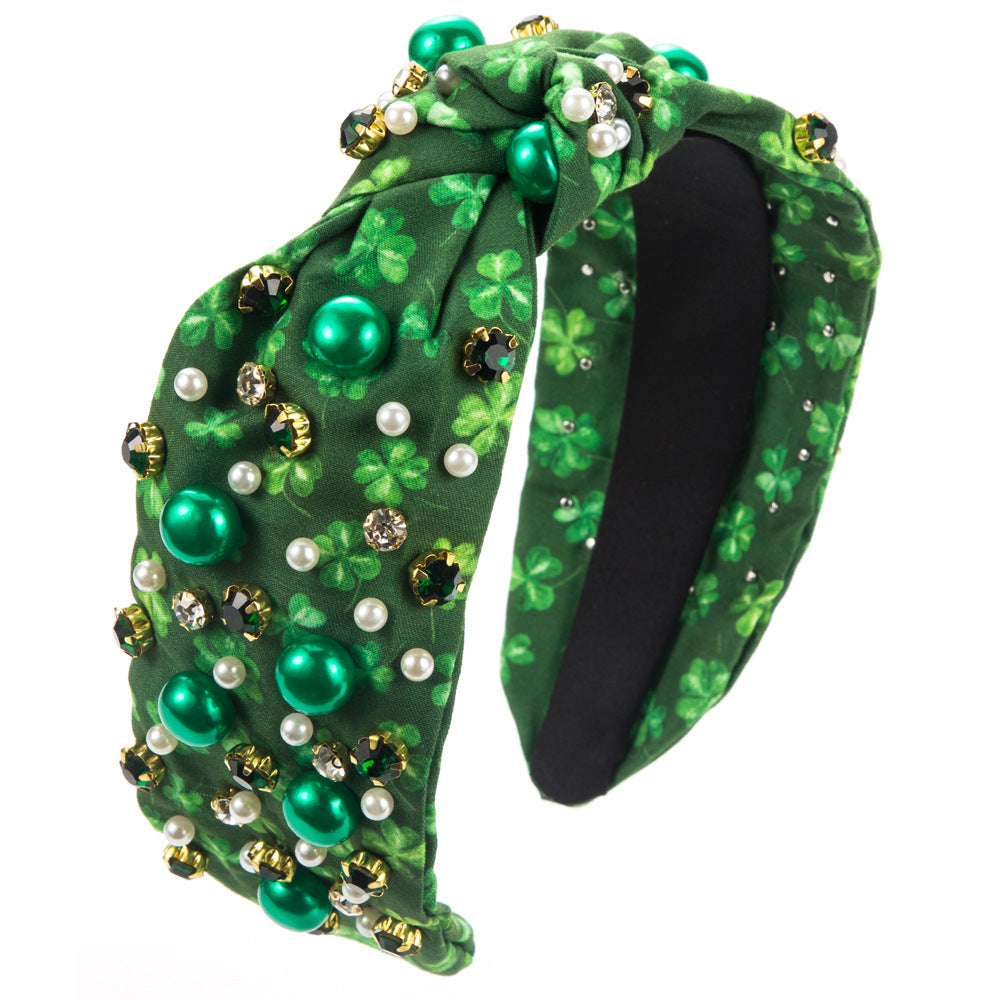 Irish St Patrick's Day Rhinestone-encrusted Headband Female