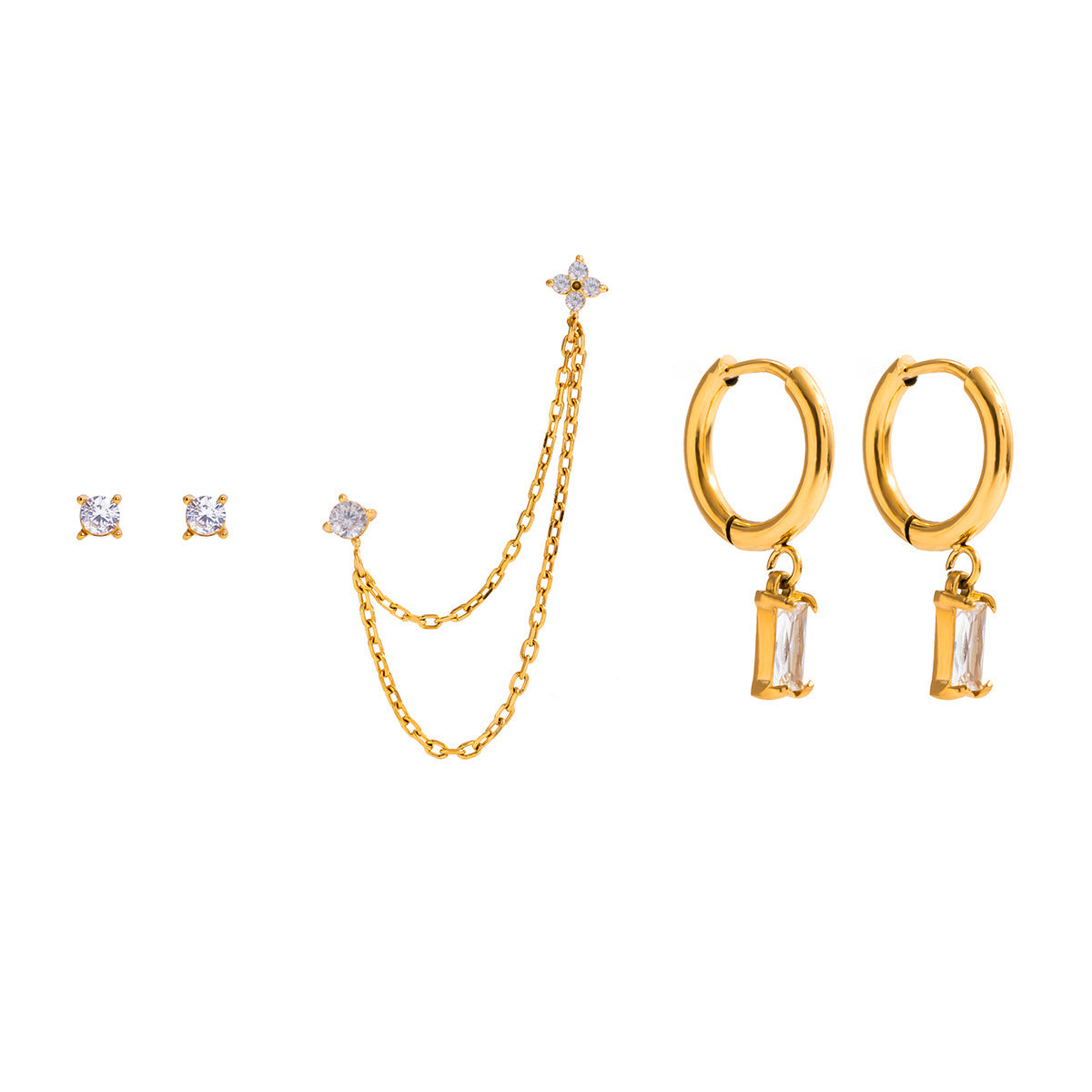 Earrings Light Luxury High-grade Sense Ear Rings Does Not Fade