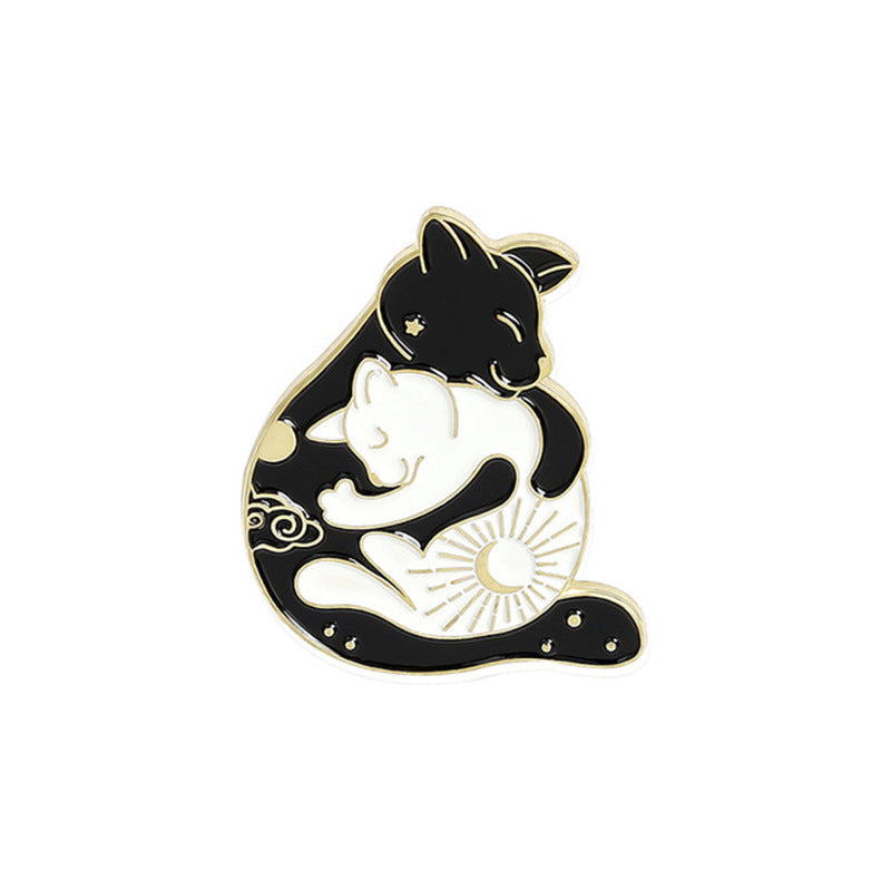 Gossip Brooch: Creative Small Animal Illustration Badge