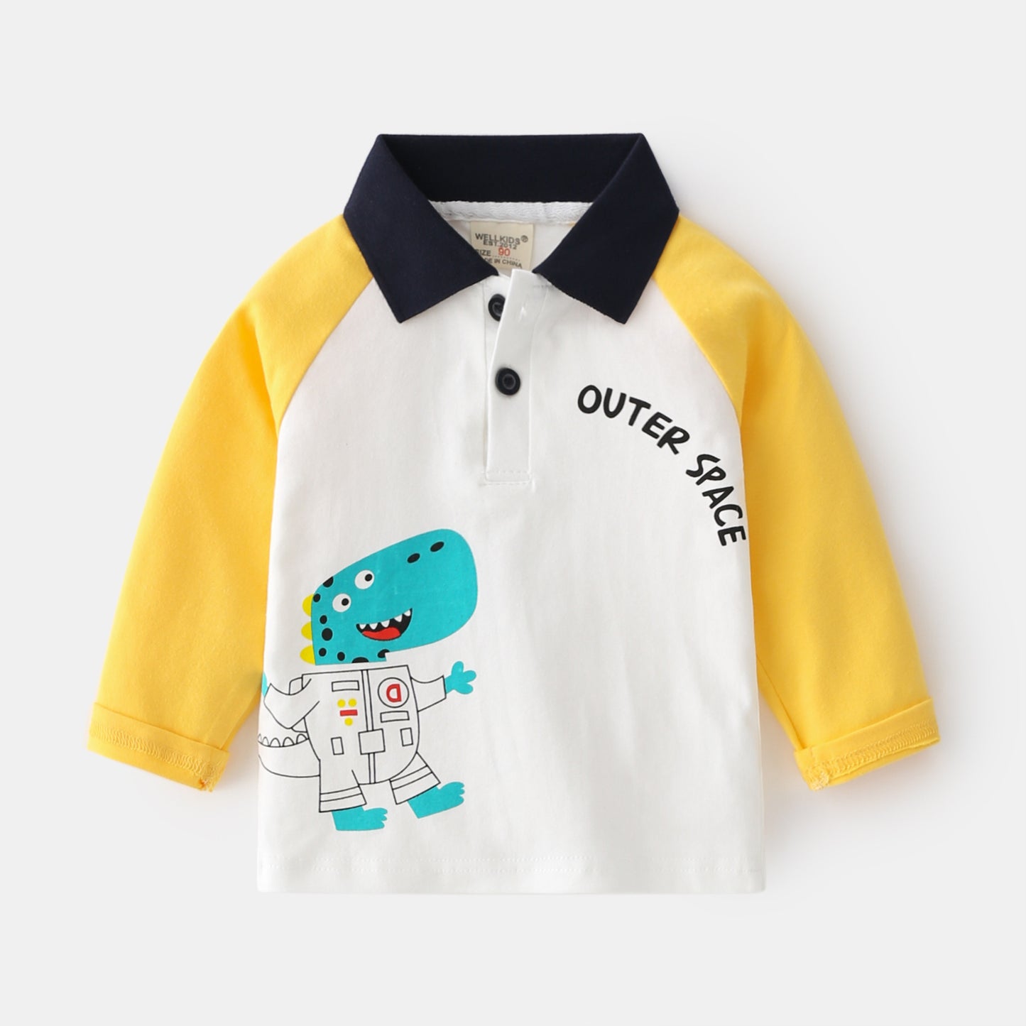 The Lapel Graphic: Fashion Casual Lapel Cartoon Print T-Shirt