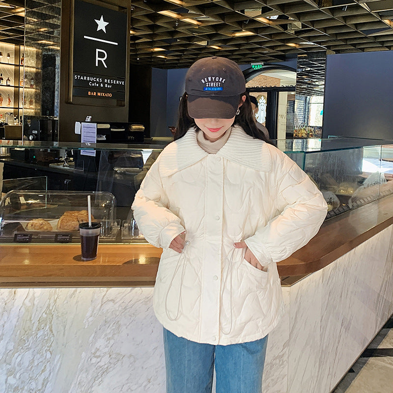 Women's Cotton-padded Lapel Winter Wool