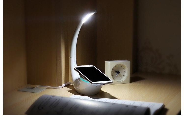 PhantomGlow: Eye-Care LED Table Lamp with Integrated Wireless Charger