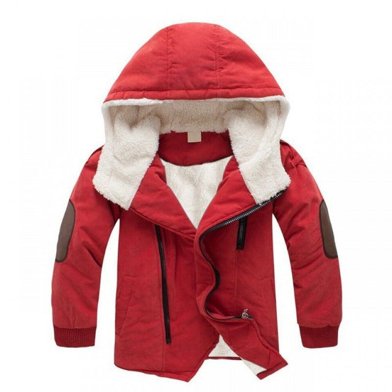 Grand-Length Velvet Plush Padded Winter Coat