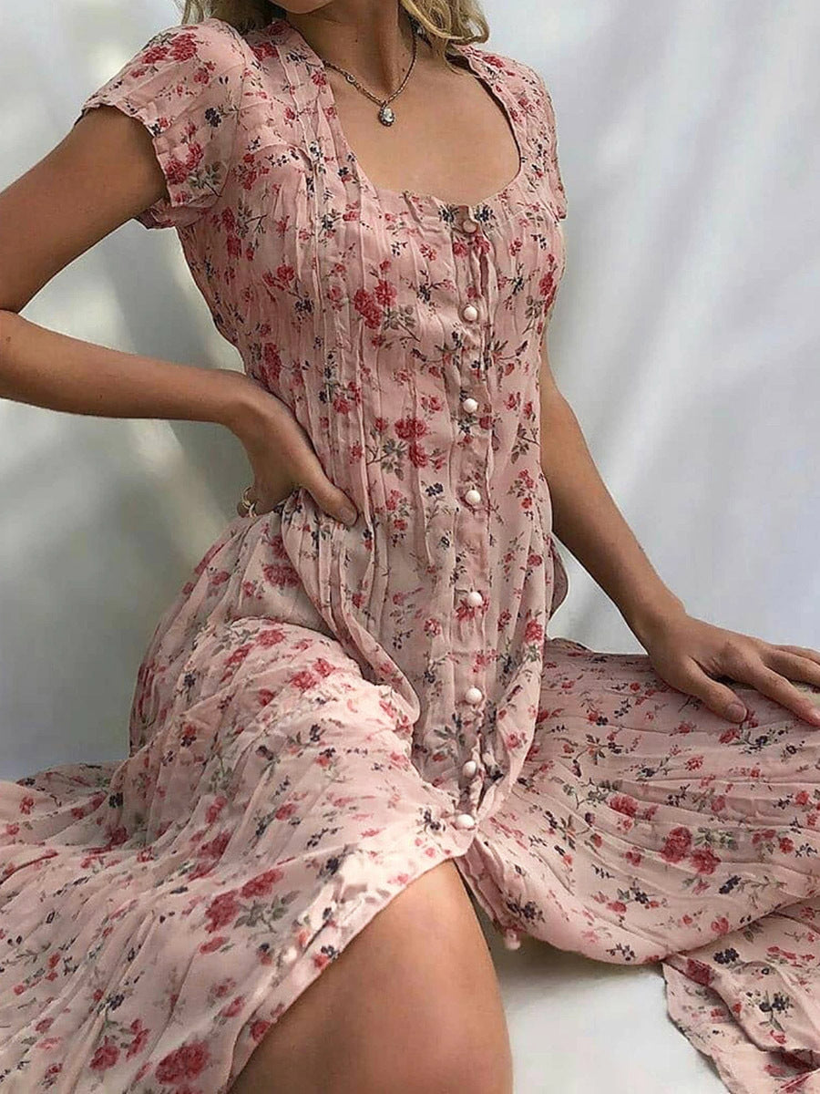 Floral short sleeve dress