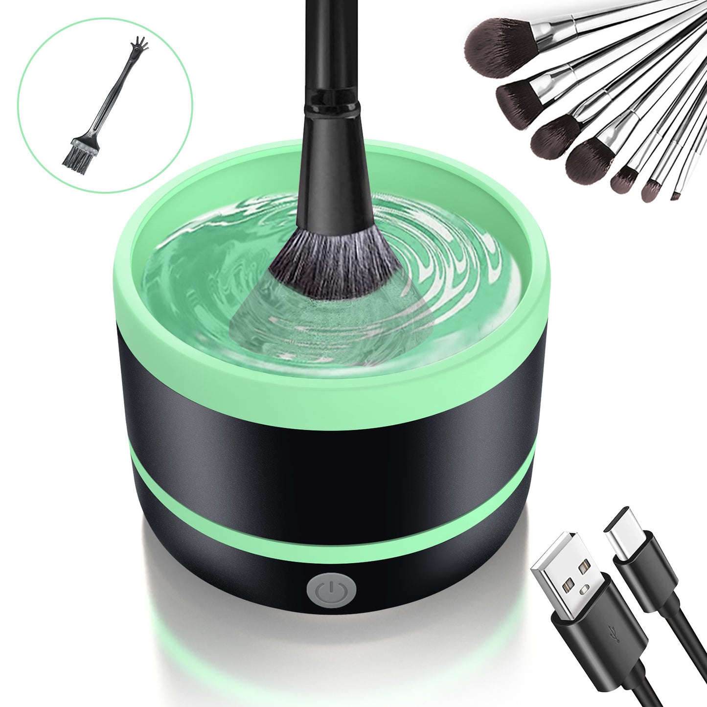 Automatic Type-C Rechargeable Cosmetic Brush Purification System