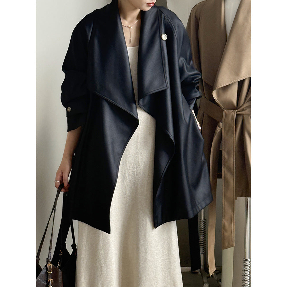 Women's Niche Loose Large Lapel Windbreaker Autumn