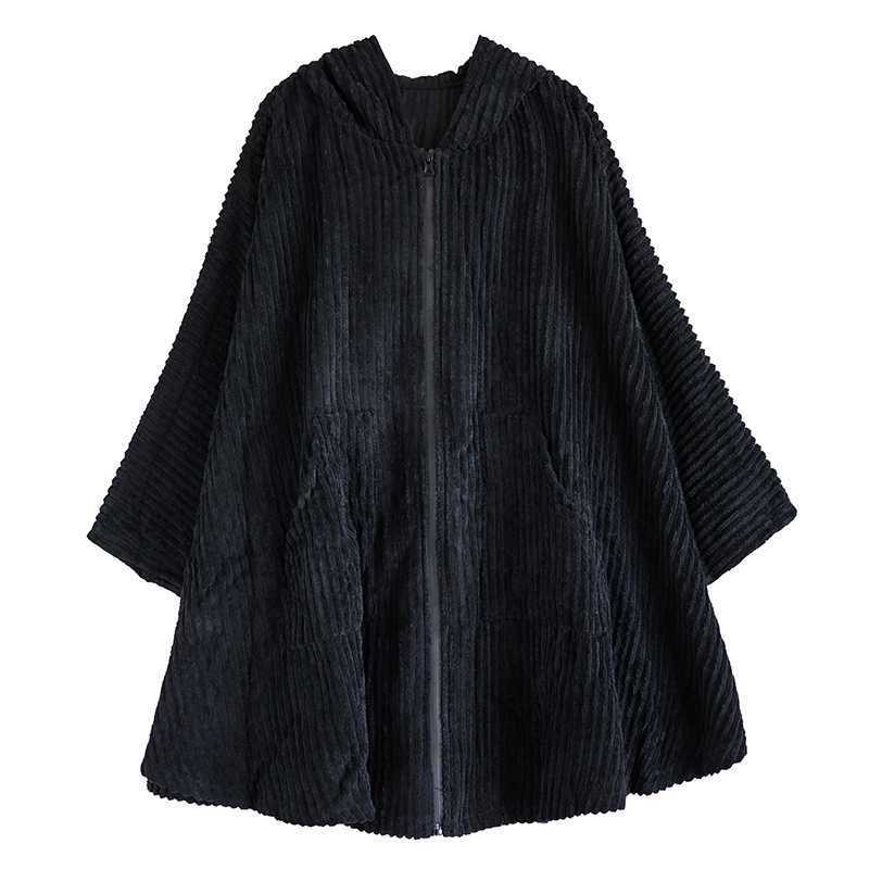 Corduroy Batwing Shirt All-matchloose Coat