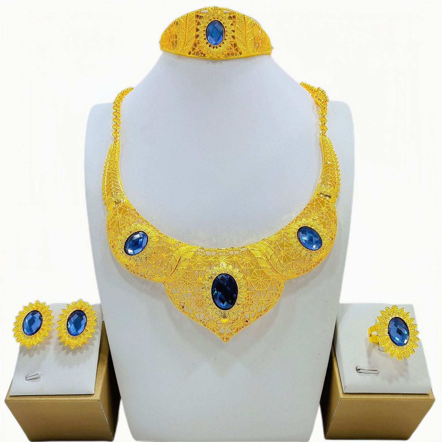 Women's Fashionable Golden New Jewelry Set Decorations