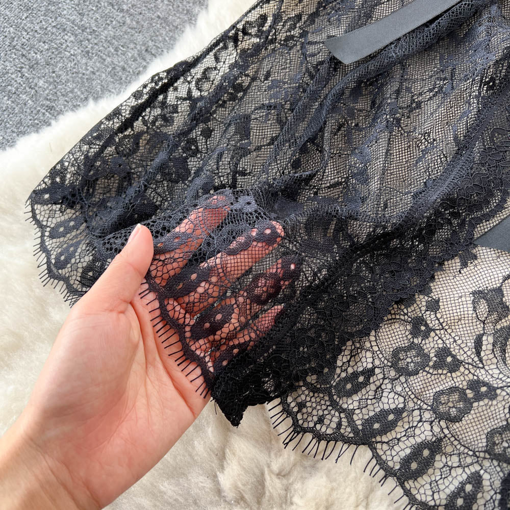 The Lace Cardigan: Women’s Mesh Lace Nightdress