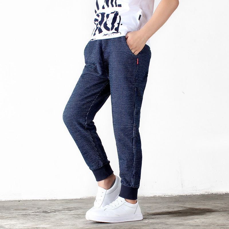 Nordic Knit Hybrid Casual Relaxation Trousers