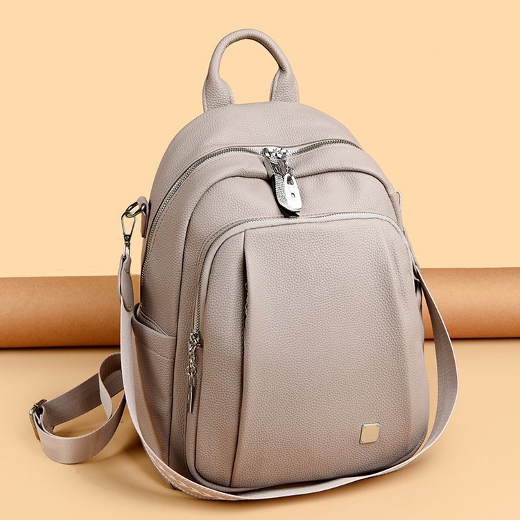 Women's Soft Leather Single Backpack
