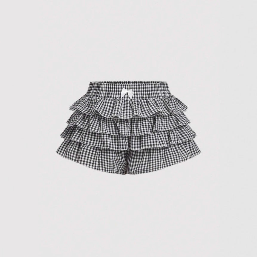Summer Skirt Love Plaid Skirt Shorts