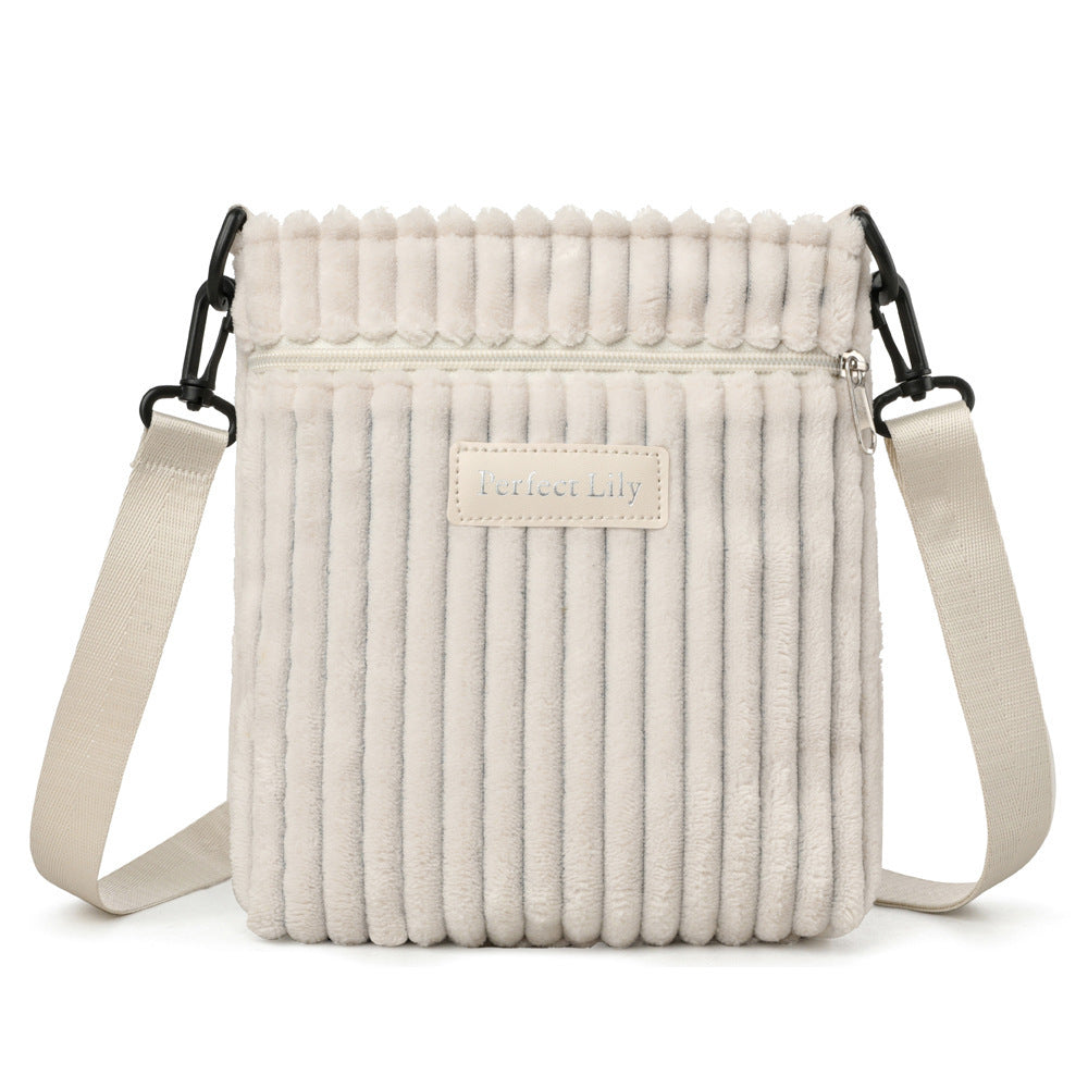 Women's Leisure Corduroy Shoulder Messenger Bag