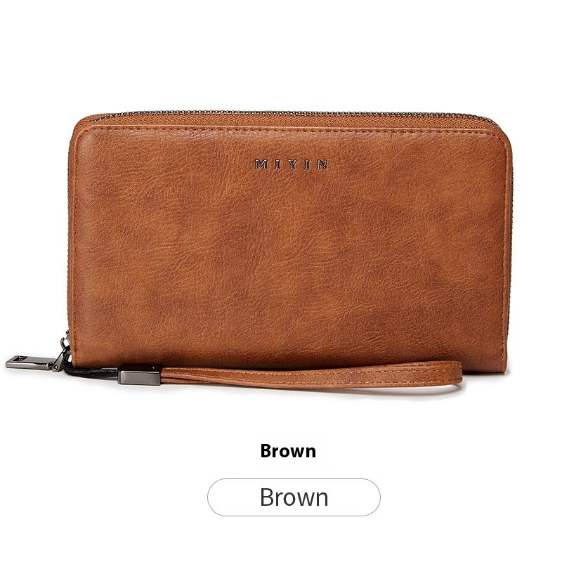 Anti-theft Swiping Retro Oil Wax Skin Large-capacity Handbag