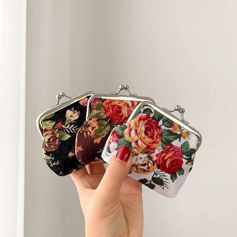 Small Leather Coin Purse for Men Women Travel Wallet Organizer