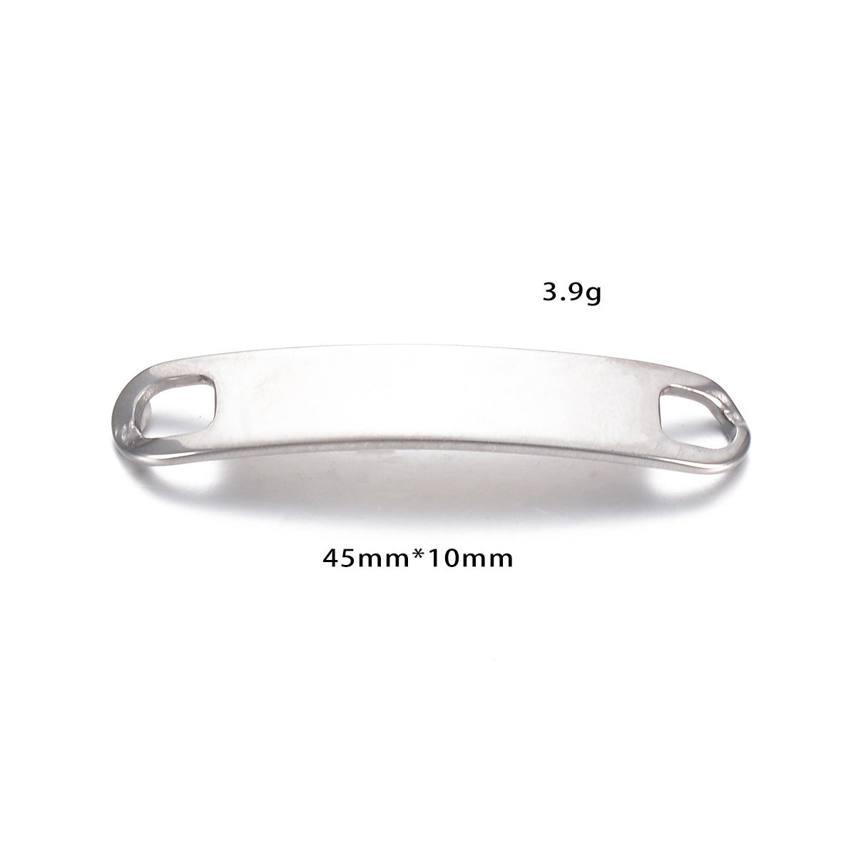 Stainless Steel Bracelet Connector Curved Plate