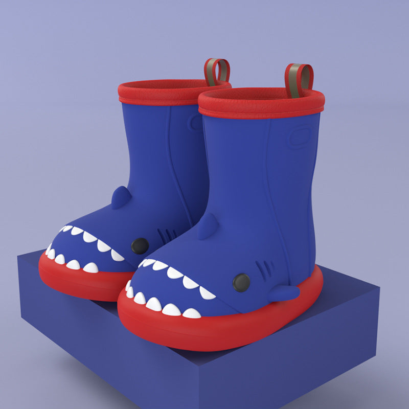 Shark Attack: Children’s Cartoon Waterproof Rain Boots