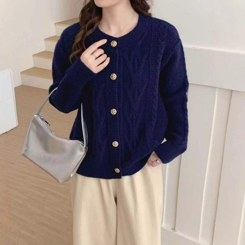 Casual Knitted Short Outer Wear Thick Small Sweater