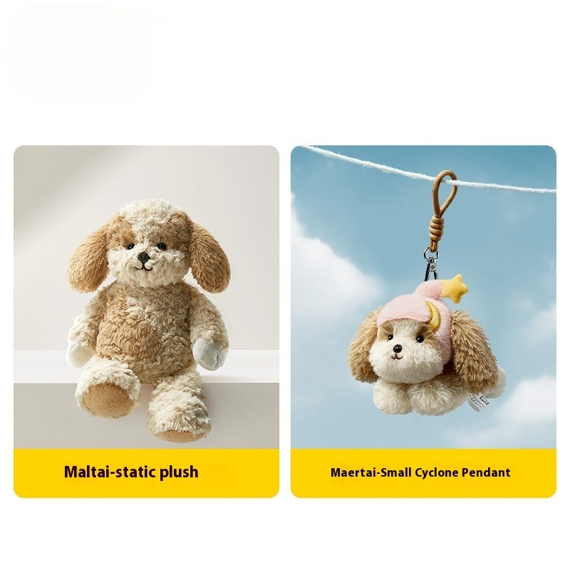 Babycare Plush West Highland Puppy Schnauzer Doll Bag Keychain Pendant