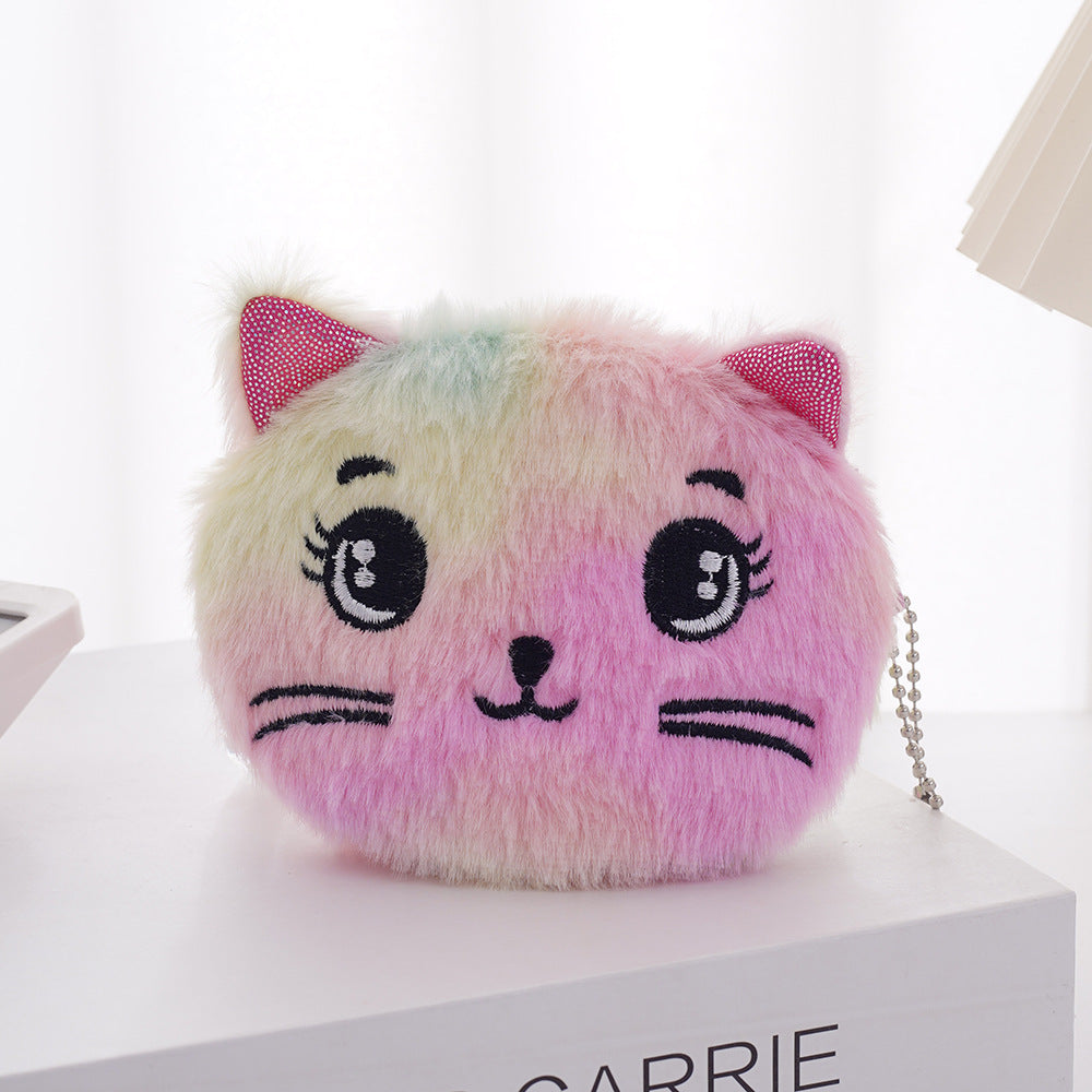 Plush Companion: Artisan Cartoon Plush Fabric Coin Purse