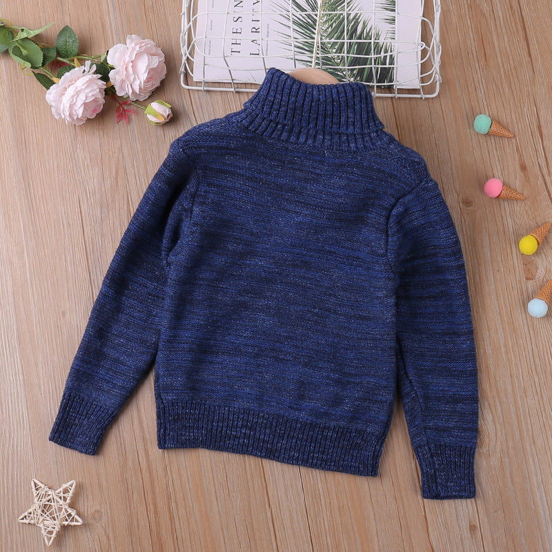 Heritage Checked Turtleneck Long Sleeve Knit