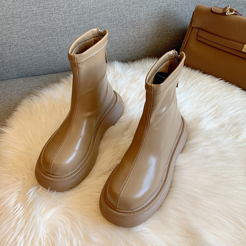 Women's Plush Warm Autumn And Winter Thick Soled Boots