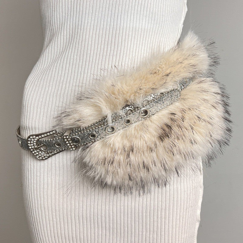 Fur Belt Retro Easy Matching Plush Waist Chain Waist Seal Waist Decorations