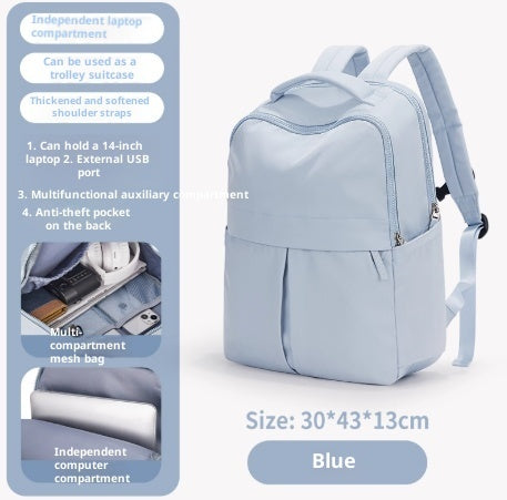 Women's Travel Computer Short Trip Lightweight Backpack