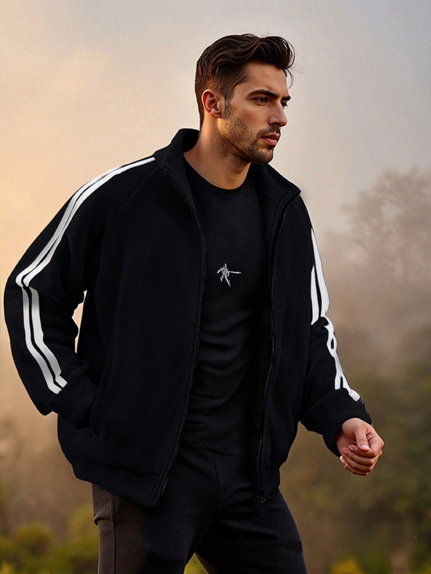 Street-Chic Versatile Zippered Fleece Jacket