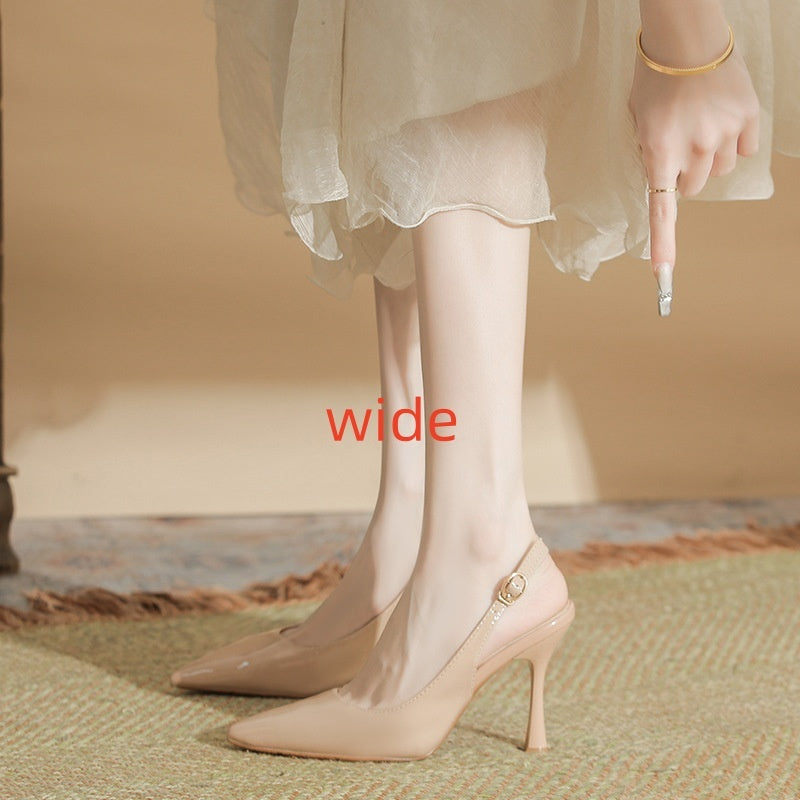 Womens Pointed Toe Korean Style Patent Leather High Heels For Elegant Night Out Events