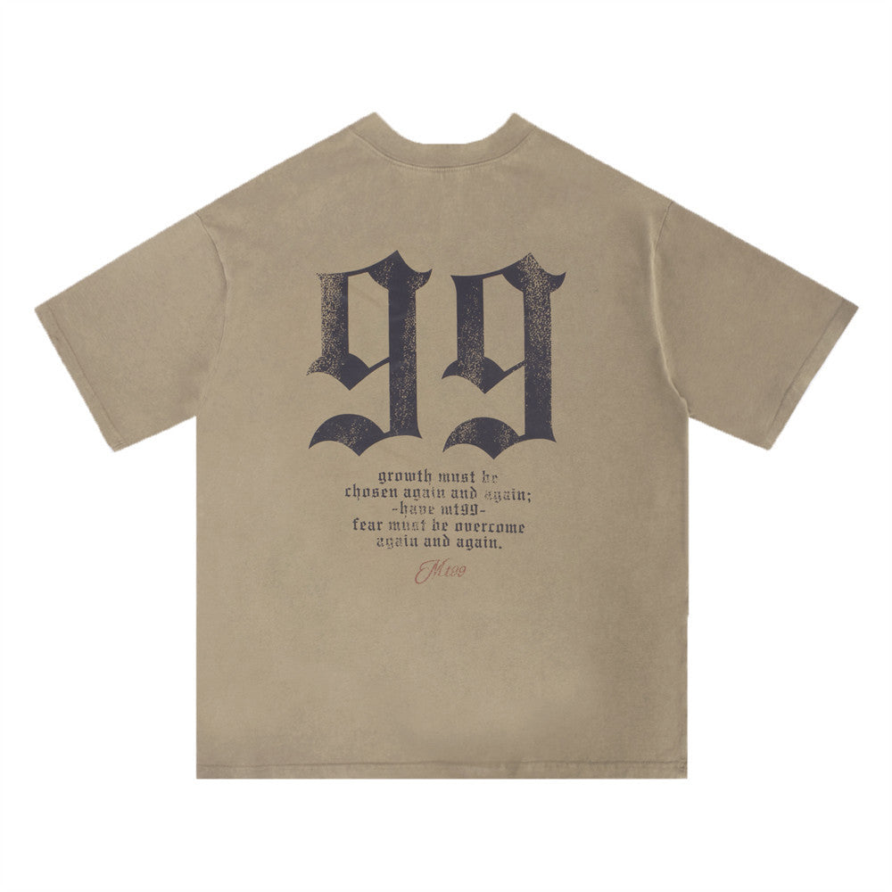 Fashion Numbers 99 Letter Printed T-shirt Men
