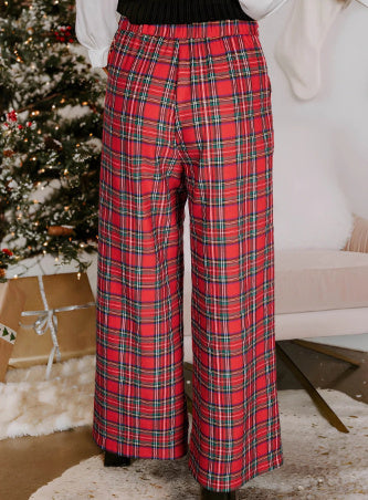 Women's Fashion Casual Lattice Loose Pants