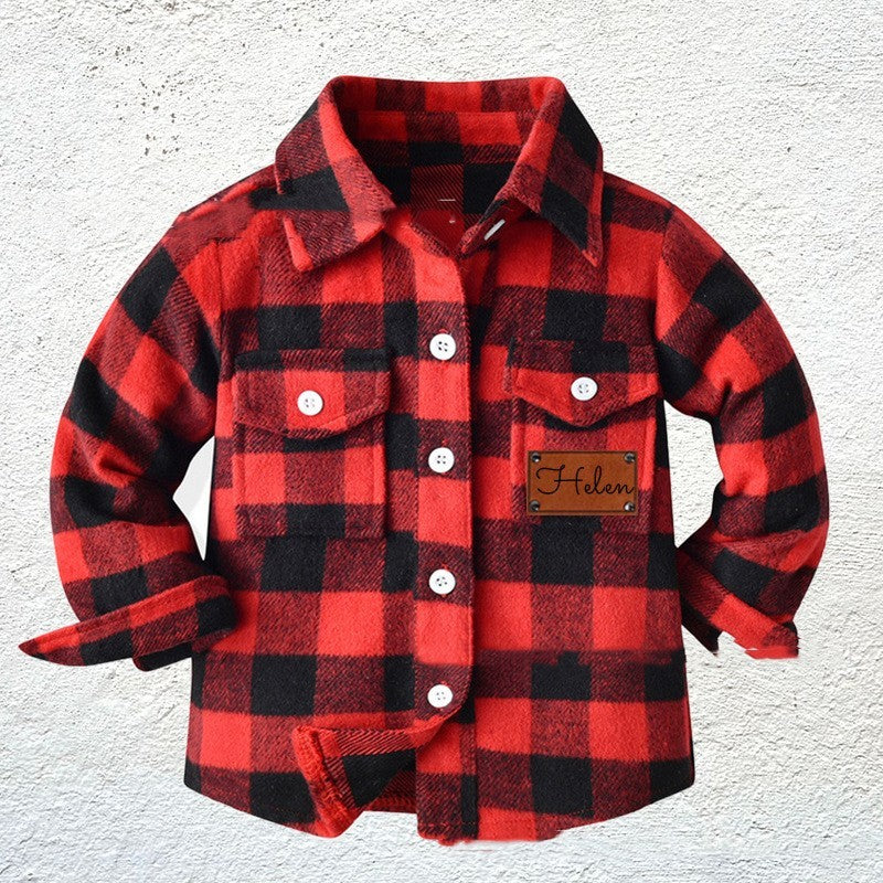 The Heritage Check: Children’s Patchwork Flannel Checkered Shirt