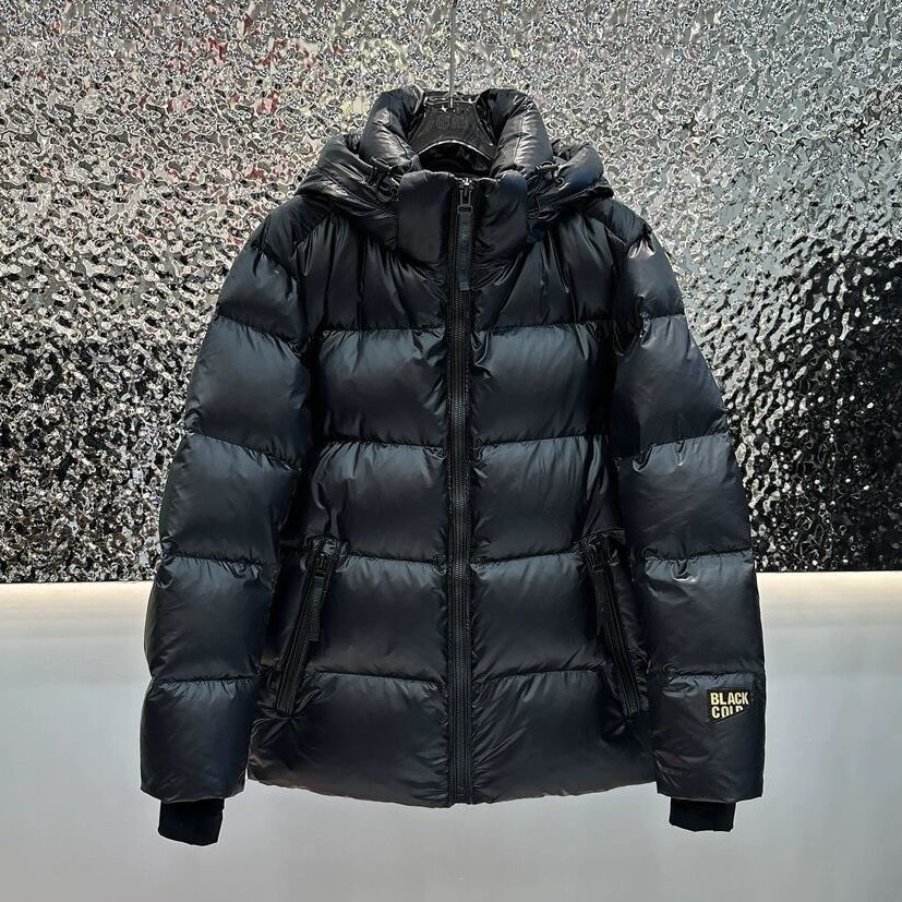 New Black Gold Men And Women Couple Hooded Thickened Jacket