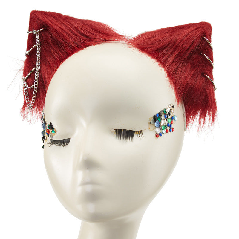 Gothic Handmade Animal Ears Cat Ear Hairpin Headdress
