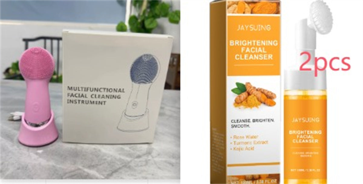 Silicone Face Cleansing Brush Facial Cleansing Brush Electric Facial Brush Vibration Heating