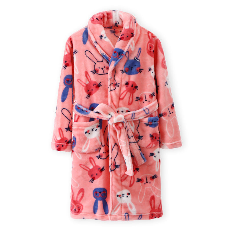 Autumn Warmth: Boys & Girls Seasonal Flannel Home Wear