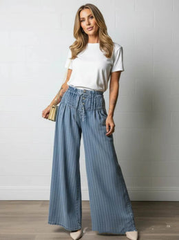 Wide-leg Denim Jeans