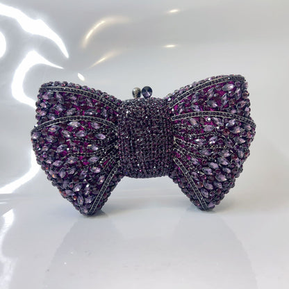 Bow Diamond Evening Bag Rhinestone Clutch